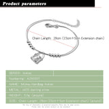 Solid 925 Silver Ladies Anklet