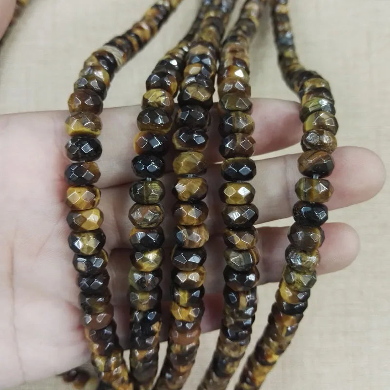 Tiger Eye Loose Beads 5x8mm Abacus Beads 150pcs