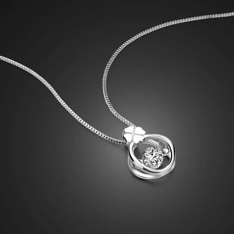 Sterling Silver Clover Pendant Necklace