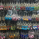 10 Pairs Mixed Style Bohemian Acrylic Beads Tassel Drop Earrings