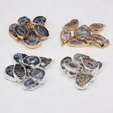 10PCS Gray Agate Irregular Pendant DIY Jewelry Gift