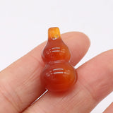 10PCS Red Agate Small Gourd Pendant DIY Necklace Earring Charm Gift 14x25mm