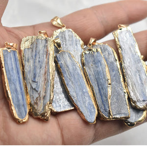 Natural Stone Kyanite Pendant Jewelry for DIY
