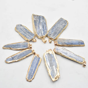 Natural Stone Kyanite Pendant Jewelry for DIY