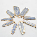 Natural Stone Kyanite Pendant Jewelry for DIY