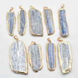 Natural Stone Kyanite Pendant Jewelry for DIY