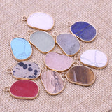 12PCSNatural Stone Turquoise Foot Shape Pendant DIY Necklace