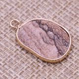 12PCSNatural Stone Turquoise Foot Shape Pendant DIY Necklace