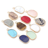 12PCSNatural Stone Turquoise Foot Shape Pendant DIY Necklace