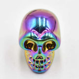 12pcs Mixed Glass Skull Skeleton Charms Pendants for DIY Jewelry Making