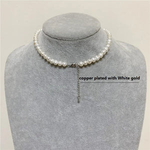18K Pearl Chokers Necklaces Natural Freshwater Pearl Jewelry For Women