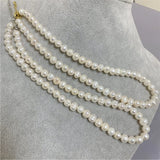 18K Pearl Chokers Necklaces Natural Freshwater Pearl Jewelry For Women