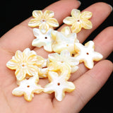 Wholesale 20PC Natural Seashell Petal Beads Pendant 20MM