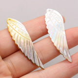 20PCS Natural Shell Wing Pendant Beads For Jewelry Making DIY Necklace Earring