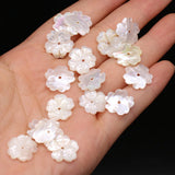 20PCS Natural Shell Petal Bead Pendant 15x15mm Jewelry Making DIY