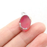 20PCS Natural Stone Agate Oval Pendant for Jewelry Making DIY