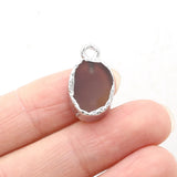 20PCS Natural Stone Agate Oval Pendant for Jewelry Making DIY