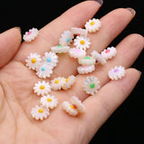 20PCS Natural Seashell Sunflower Beads for Jewelry Making
