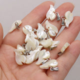 25PCS Natural Shell Dolphin Pendant for DIY Jewelry Making