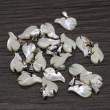 25PCS Natural Shell Dolphin Pendant for DIY Jewelry Making