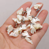 25PCS Natural Shell Dolphin Pendant for DIY Jewelry Making