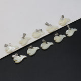 25PCS Natural Shell Dolphin Pendant for DIY Jewelry Making