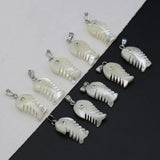 25PCS Natural Shell Fishbone Pendant Jewelry Making DIY Necklace Earring Charms