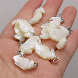 25PCS Natural Shell Hippocampus Pendant Necklace Earring Charm