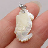 25PCS Natural Shell Hippocampus Pendant Necklace Earring Charm