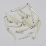 25PCS Natural Shell Cone Pendant For DIY Jewelry Making
