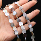 3PCS Natural Freshwater Shells Peach Heart Beads DIY Jewelry Making