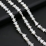 3PCS Natural Freshwater Shells Five-pointed Star Bead DIY Necklace