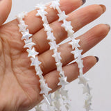 3PCS Natural Freshwater Shells Five-pointed Star Bead DIY Necklace
