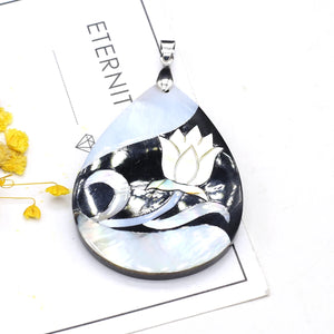 Natural Shell Drop Flower Pendant for Jewelry Making DIY Necklace Accessories