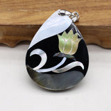 Natural Shell Drop Flower Pendant for Jewelry Making DIY Necklace Accessories