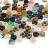 50PC Opal Agate Unakite Malaysian Jade Natural Stone Abacus Hole Beads