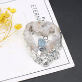 5PCS Agate Irregular Geode Slice Pendant DIY Jewelry Necklace Accessorie
