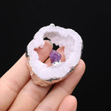 5PCS Agate Irregular Geode Slice Pendant DIY Jewelry Necklace Accessorie