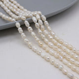 5PCS Natural Freshwater Pearl Rice Beads 5-6MM Jewelry Making