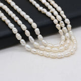 5PCS Natural Freshwater Pearl Rice Beads 5-6MM Jewelry Making