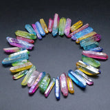 5PCS Natural Stone Crystal Bead Pendant DIY Jewelry Gift