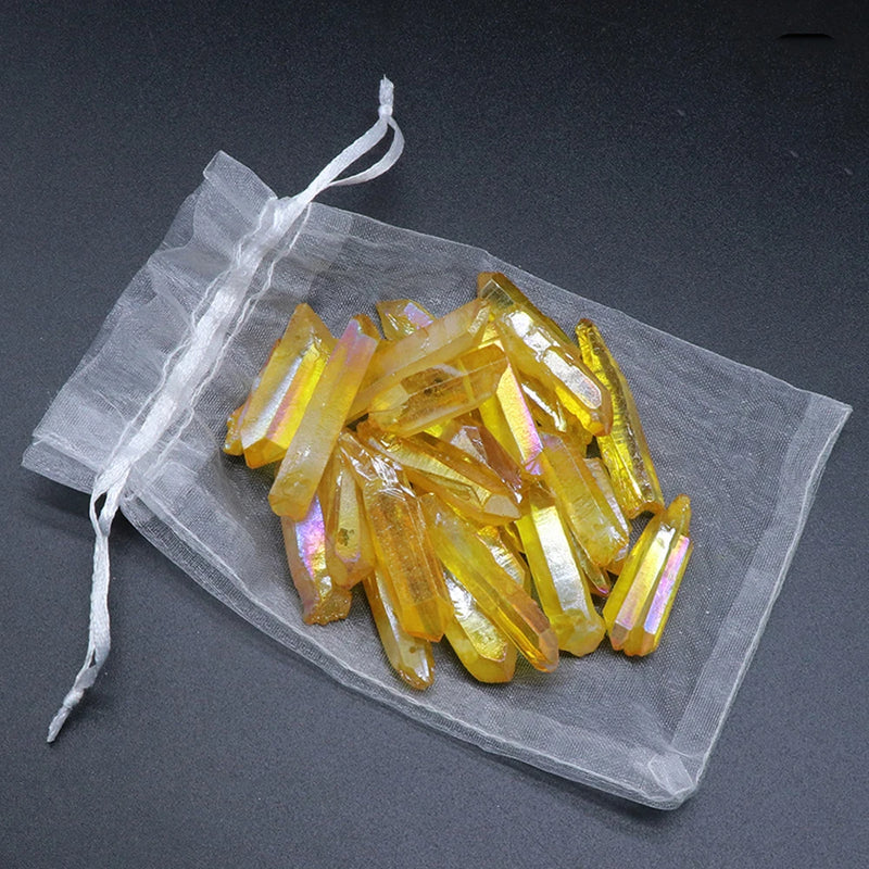 5PCS Natural Stone Crystal Bead Pendant DIY Jewelry Gift