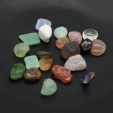 60PCS Natural Stone Ore Specimen Crystal Bead DIY Jewelry Ornament Aqua Deco