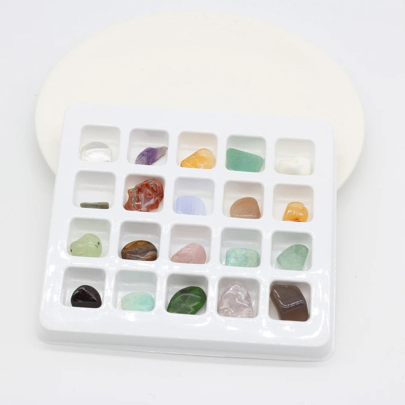 60PCS Natural Stone Ore Specimen Crystal Bead DIY Jewelry Ornament Aqua Deco