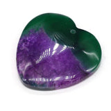 6PCS Natural Agate Love Heart Pendant Stones
