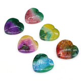 6PCS Natural Agate Love Heart Pendant Stones
