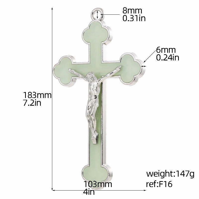 Wholesale Cross Jesus Tag Christmas Zinc Alloy Jewelry Making