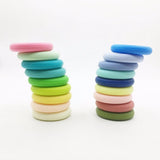 10pcs Baby Silicone Donut Teething Ring 45mm Large Food Teether