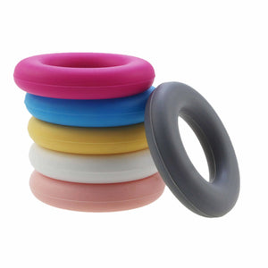 10pcs Baby Silicone Donut Teething Ring 45mm Large Food Teether