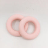 10pcs Baby Silicone Donut Teething Ring 45mm Large Food Teether